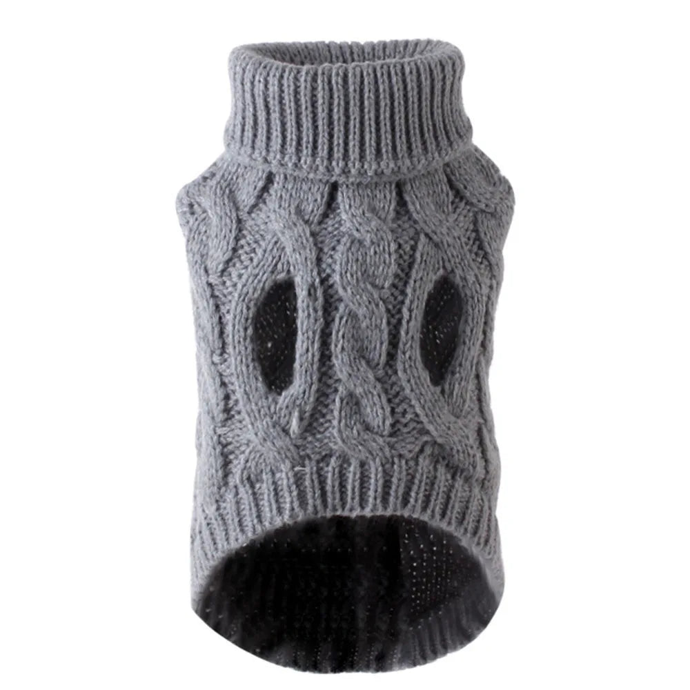Nouveaux vêtements pour petits chiens de compagnie, pull tendance automne hiver, solide, torsades de pâte frite, tricot, vêtements chauds et confortables