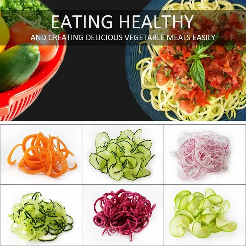 4-in-1 Vegetable Spiralizer with Suction Cup