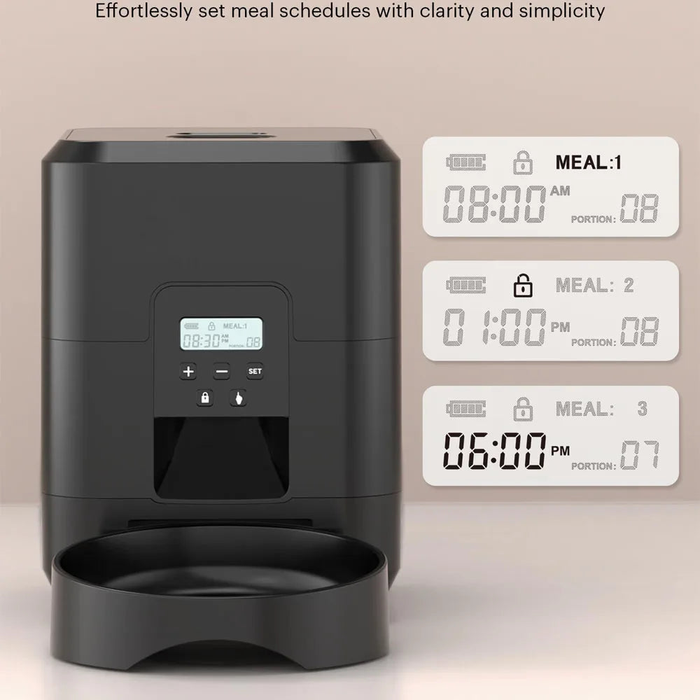 Comedero inteligente para mascotas: dispensador automático de comida temporizado para perros y gatos