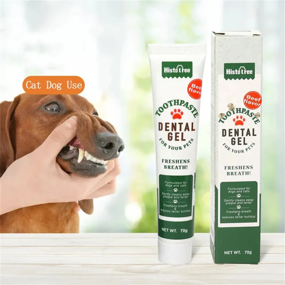 Dentifrice pour chien et chat - Dentifrice pour chien et chat - Saveur de bœuf à la vanille