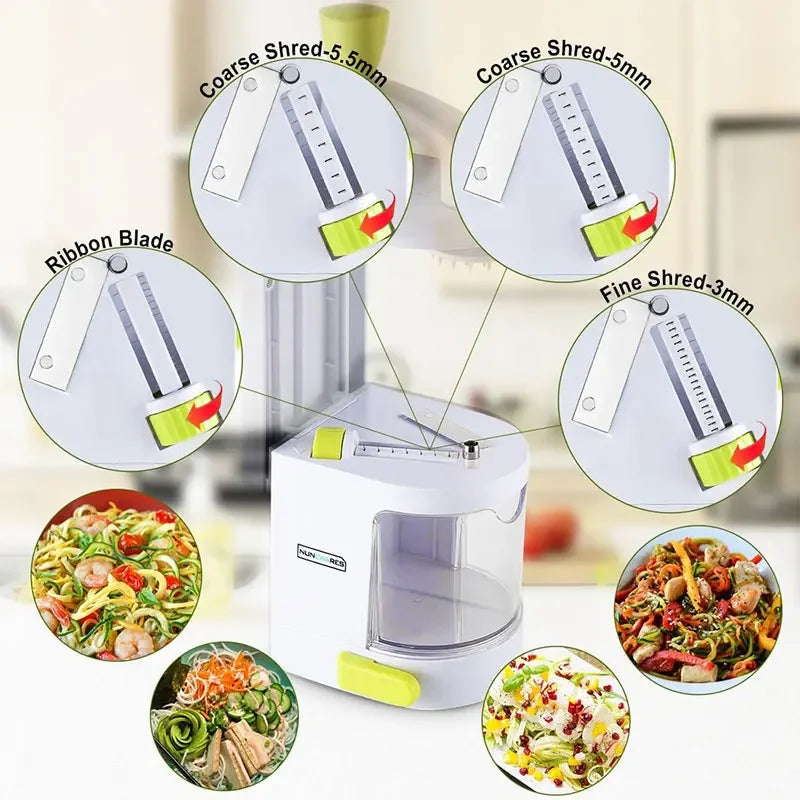 4-in-1 Vegetable Spiralizer with Suction Cup