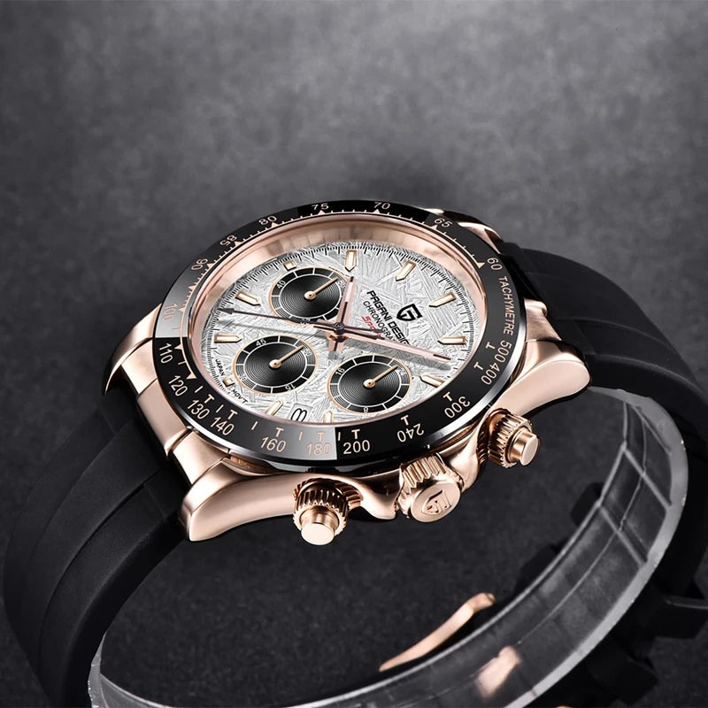 VINTAGESTEEL 40 – Retro Chrono Elegance