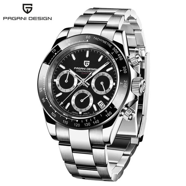 VINTAGESTEEL 40 – Retro Chrono Elegance