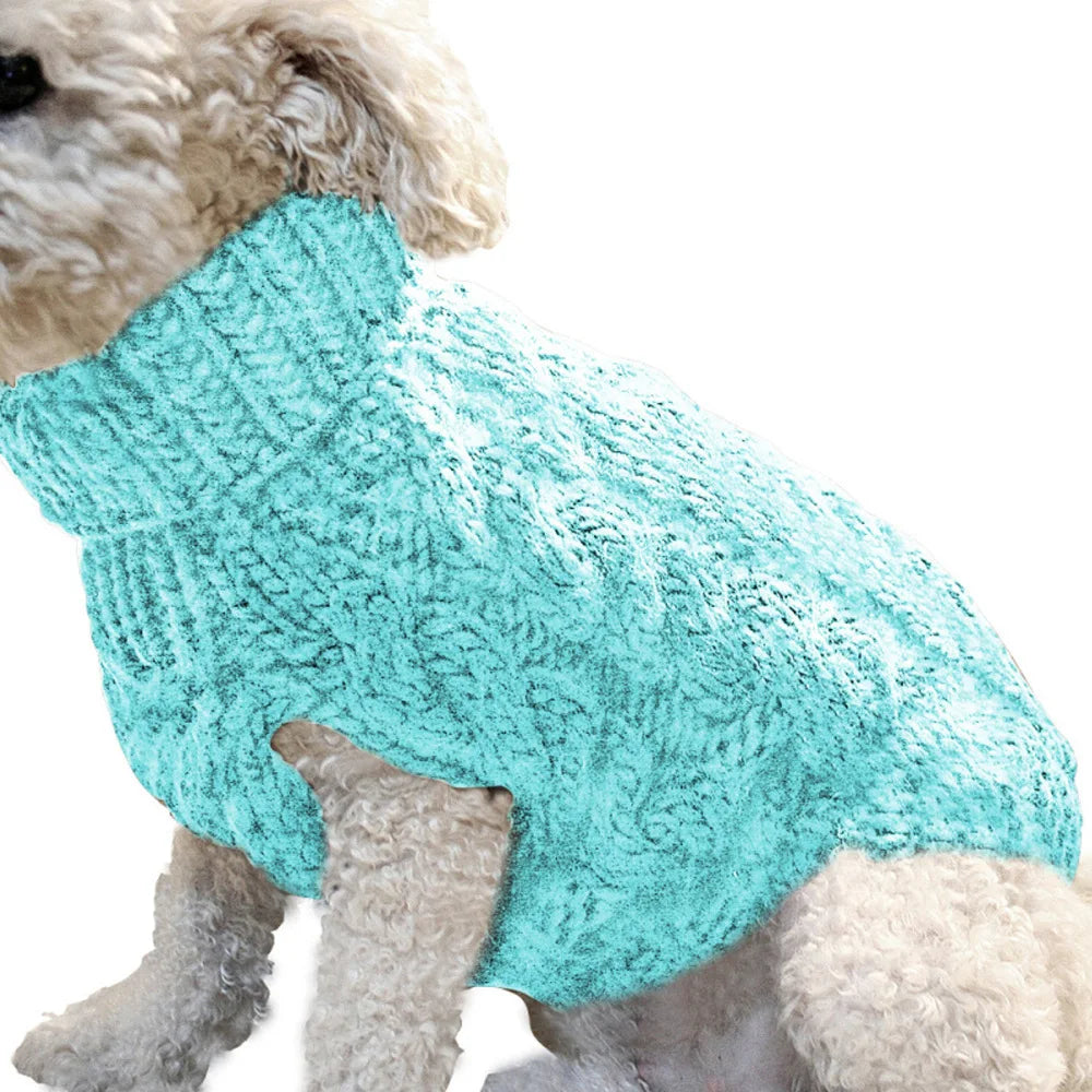 Nouveaux vêtements pour petits chiens de compagnie, pull tendance automne hiver, solide, torsades de pâte frite, tricot, vêtements chauds et confortables