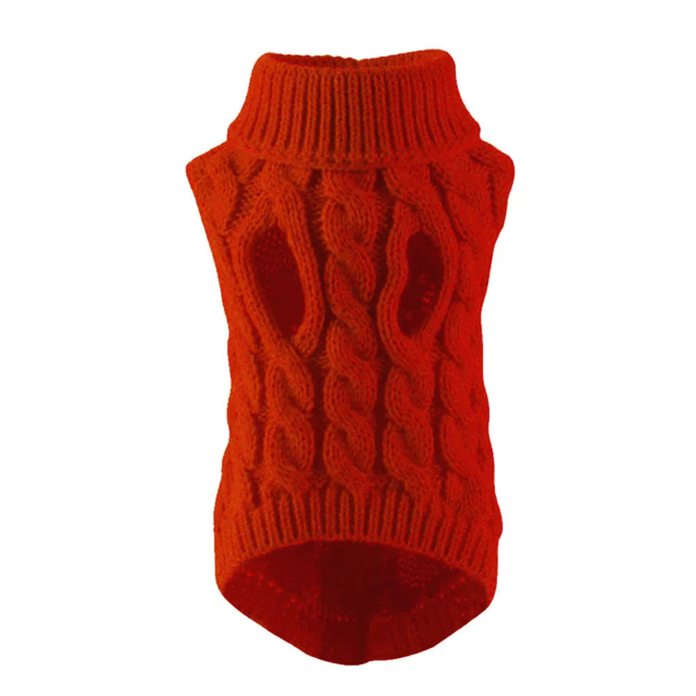 Nouveaux vêtements pour petits chiens de compagnie, pull tendance automne hiver, solide, torsades de pâte frite, tricot, vêtements chauds et confortables