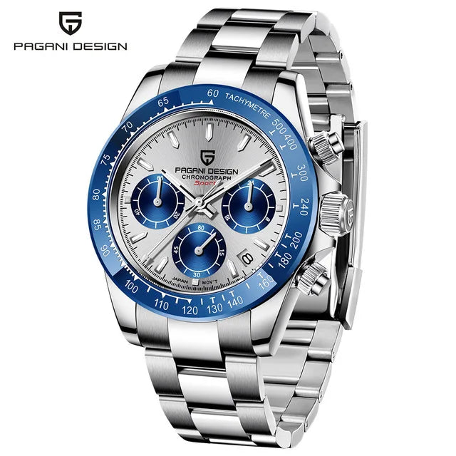 VINTAGESTEEL 40 – Retro Chrono Elegance