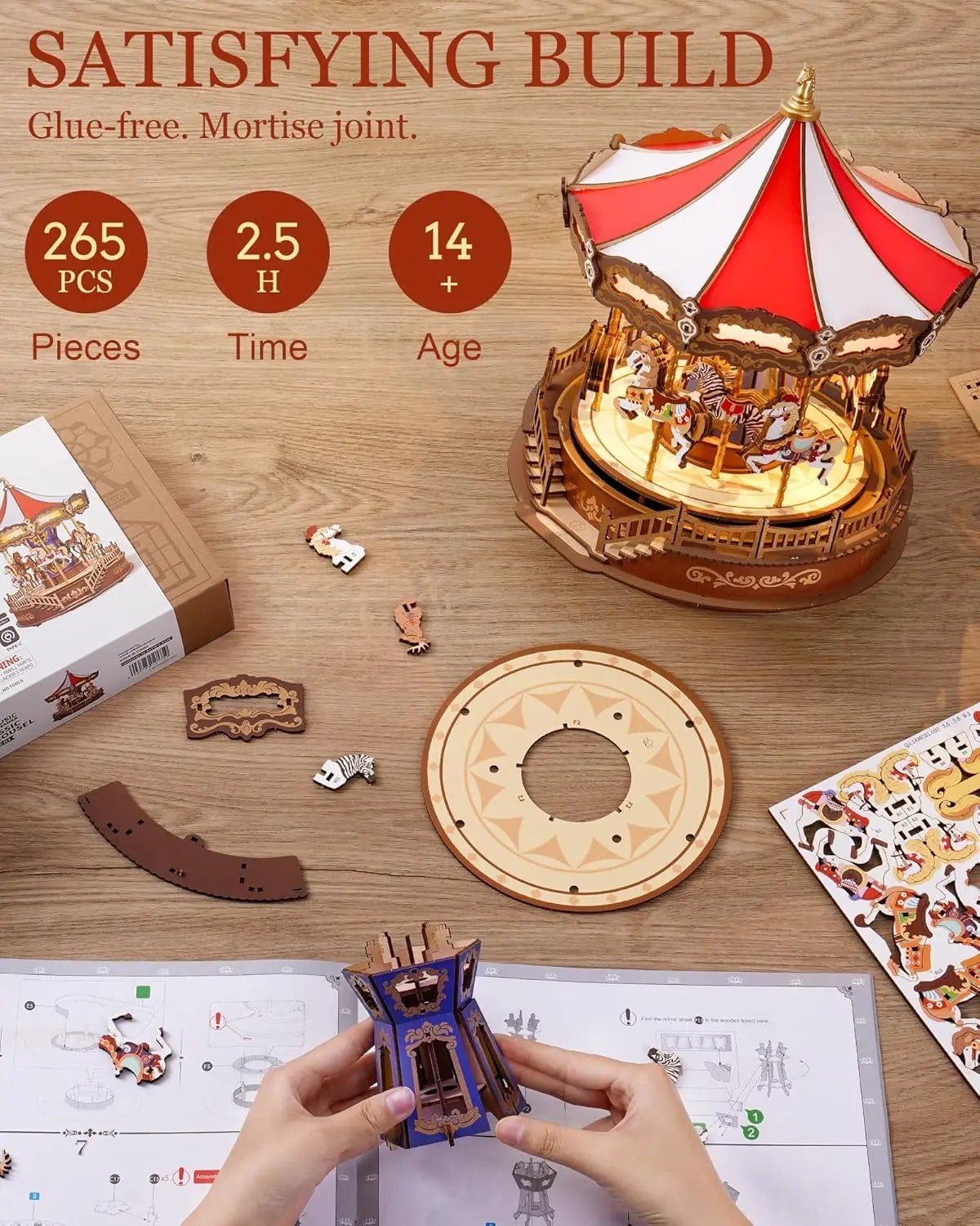 Twilight Tunes – LED Wooden Music Carousel Kit