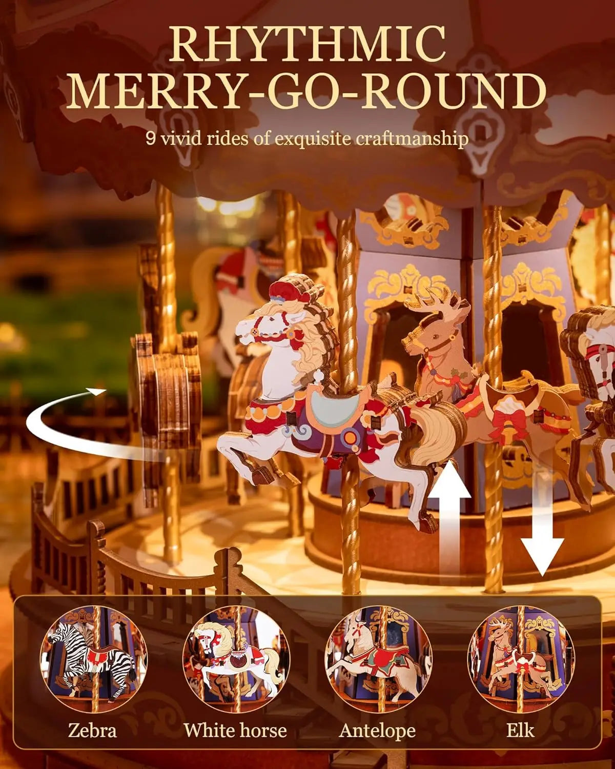 Twilight Tunes – LED Wooden Music Carousel Kit