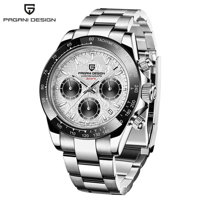 VINTAGESTEEL 40 – Retro Chrono Elegance