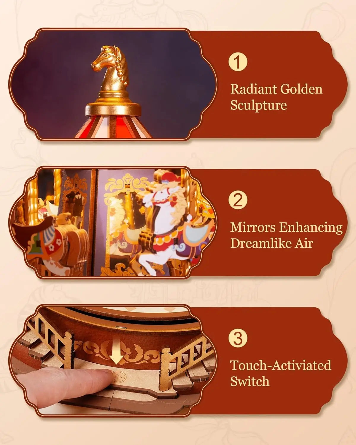 Twilight Tunes – LED Wooden Music Carousel Kit