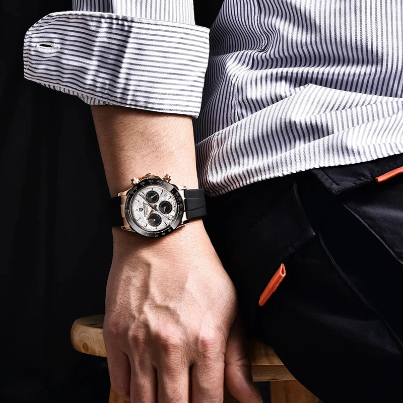 VINTAGESTEEL 40 – Retro Chrono Elegance
