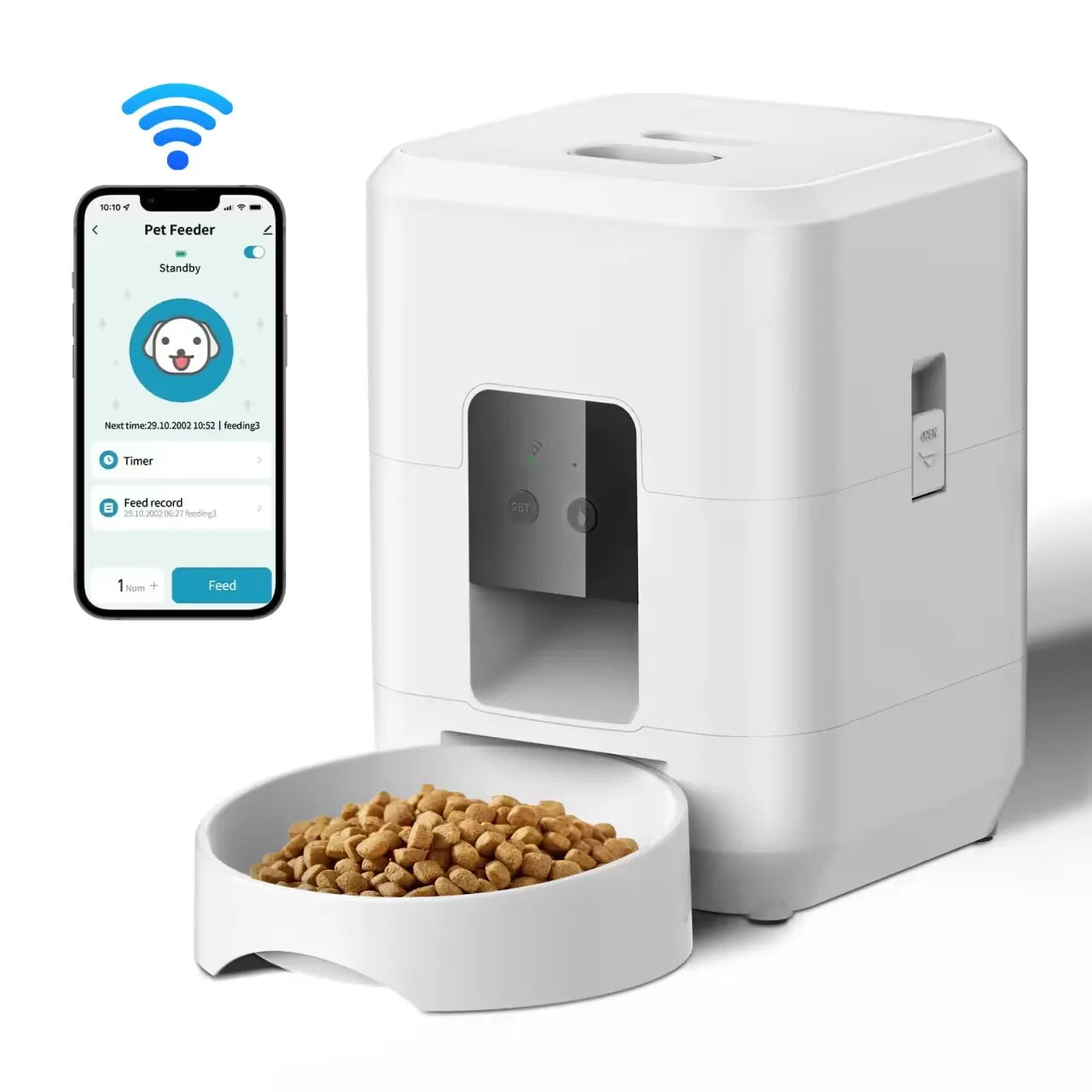 Comedero inteligente para mascotas: dispensador automático de comida temporizado para perros y gatos