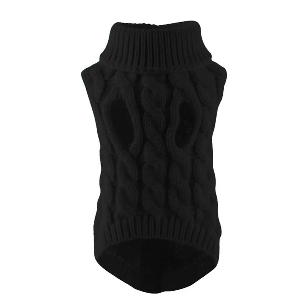Nouveaux vêtements pour petits chiens de compagnie, pull tendance automne hiver, solide, torsades de pâte frite, tricot, vêtements chauds et confortables