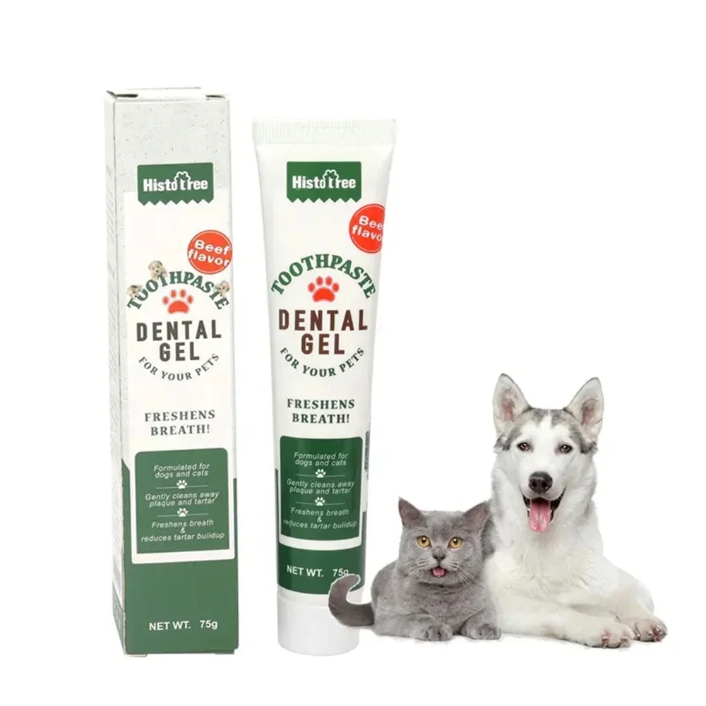 Dentifrice pour chien et chat - Dentifrice pour chien et chat - Saveur de bœuf à la vanille