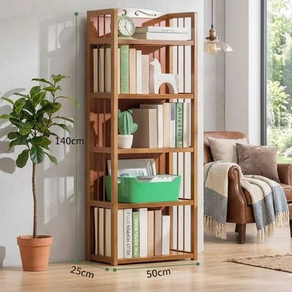 Adjustable Tall Bamboo Bookshelf 02