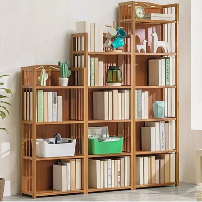 Adjustable Tall Bamboo Bookshelf 06
