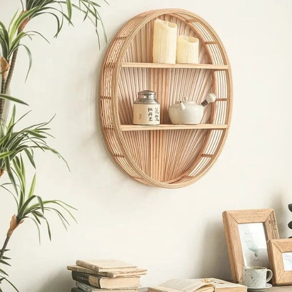 Bamboo Wall Shelf Organizer 01