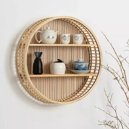 Bamboo Wall Shelf Organizer 04