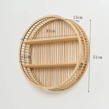 Bamboo Wall Shelf Organizer 06