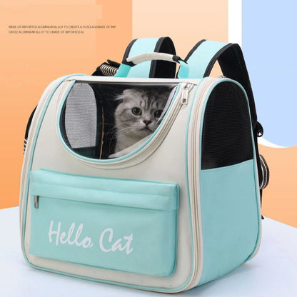 Sac à dos pour animaux de compagnie 1 pièce pour chat et chien, sac à bandoulière simple et double pour l'extérieur, sac à bandoulière respirant pour la sécurité de la voiture