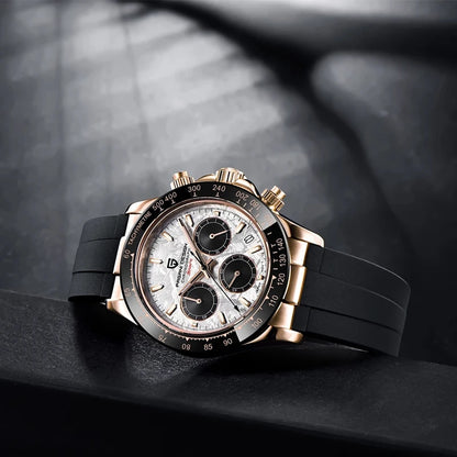 VINTAGESTEEL 40 – Retro Chrono Elegance