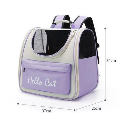 Sac à dos pour animaux de compagnie 1 pièce pour chat et chien, sac à bandoulière simple et double pour l'extérieur, sac à bandoulière respirant pour la sécurité de la voiture