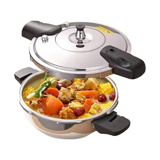 Petite cocotte-minute 2 litres Cuisinières à induction Cuisinière domestique Acier inoxydable Marmite à huîtres et à poisson Cuisson rapide Autocuiseur