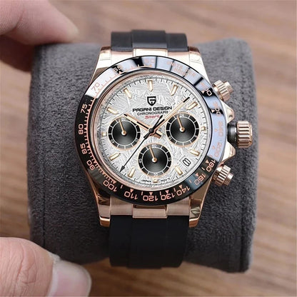 VINTAGESTEEL 40 – Retro Chrono Elegance