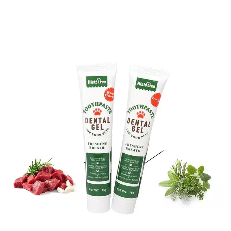 Dentifrice pour chien et chat - Dentifrice pour chien et chat - Saveur de bœuf à la vanille