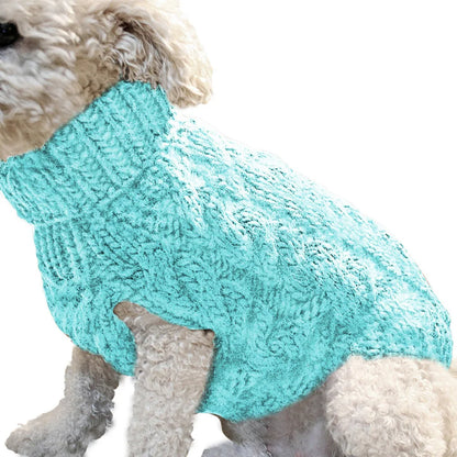 Nouveaux vêtements pour petits chiens de compagnie, pull tendance automne hiver, solide, torsades de pâte frite, tricot, vêtements chauds et confortables
