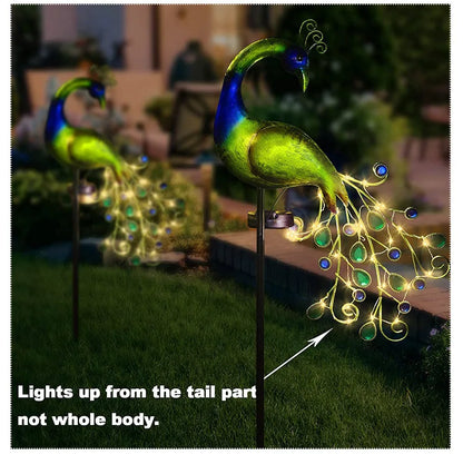 PeacockGlow Solar Garden Light