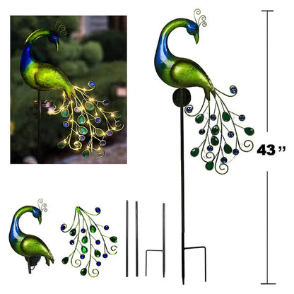 PeacockGlow Solar Garden Light