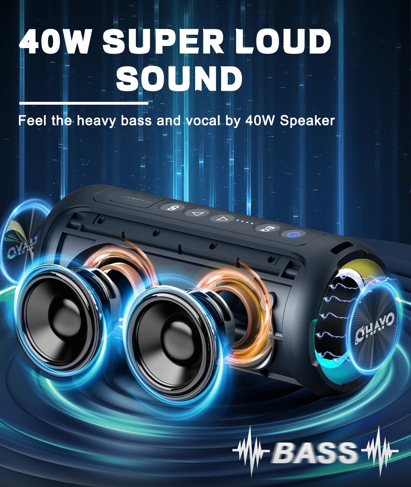 WaveRider 40W: Deep Bass, Endless Beats