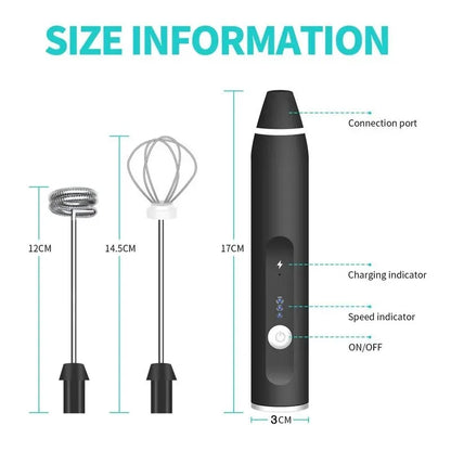 3-in-1 Milk Frother – Foamer, Mixer & Beater