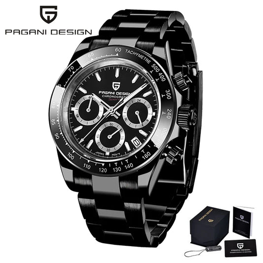 VINTAGESTEEL 40 – Retro Chrono Elegance
