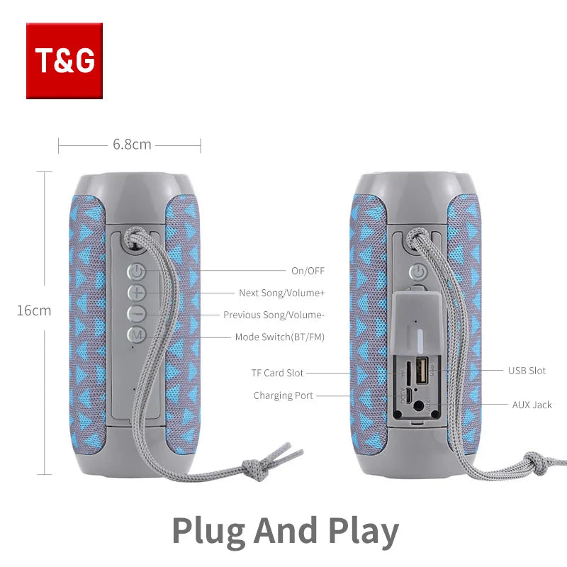 BoomVibe TG – Caja de sonido Bluetooth portátil 